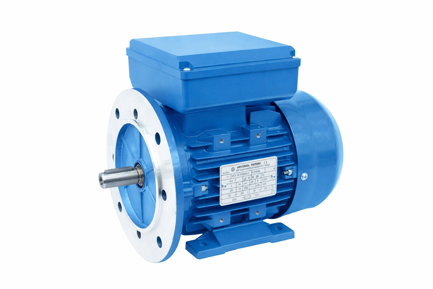 Single Phase Permanent Capacitor Electric Motor, 0.25 Kw, 4 Pole (1500 rpm), B35 Foot and Flange Mount (bolt through flange), 71mm Frame