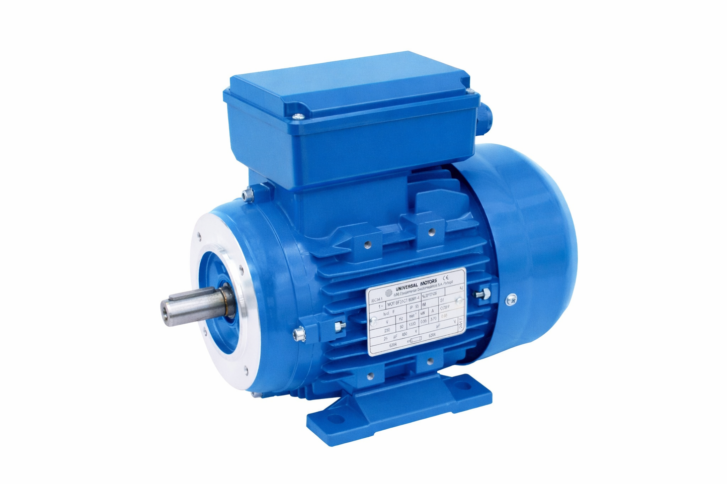 Single Phase Permanent Capacitor Electric Motor, 0.12 Kw, 2 Pole (3000 rpm), B34 Foot and Face Mount (bolt into face), 56mm Frame